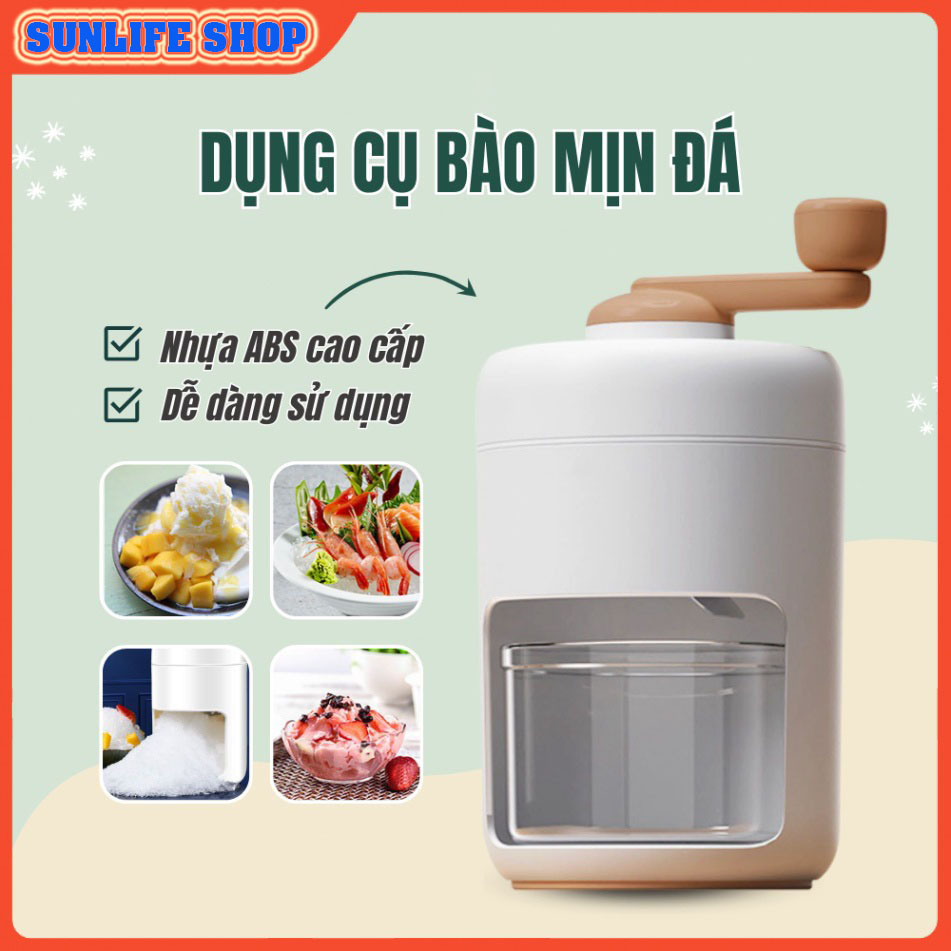 Máy xay đá bào bằng tay, máy xay đá bào quay tay bằng máy, máy nghiền đá mini, máy nghiền lắc tay