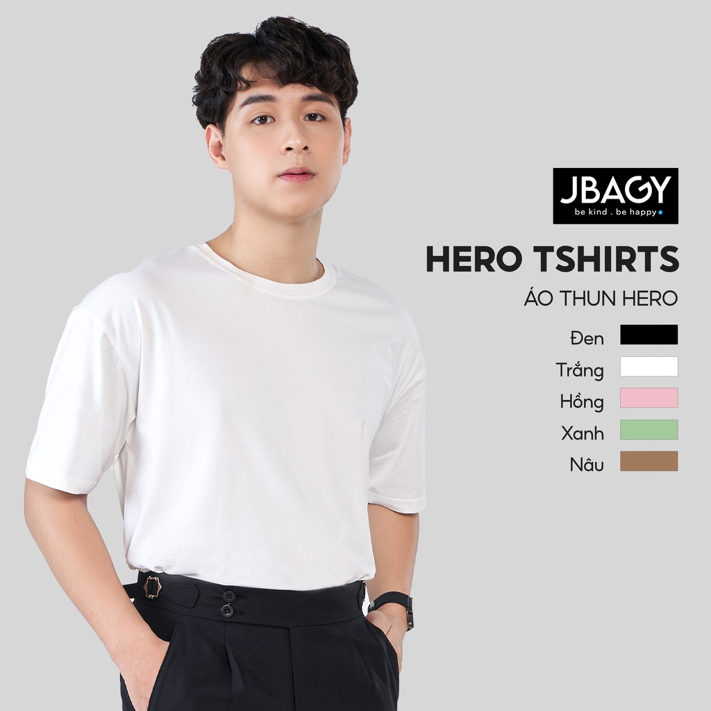 Áo thun nam ngắn tay Hero Premium form rộng co giãn 4 chiều siêu thoáng mát