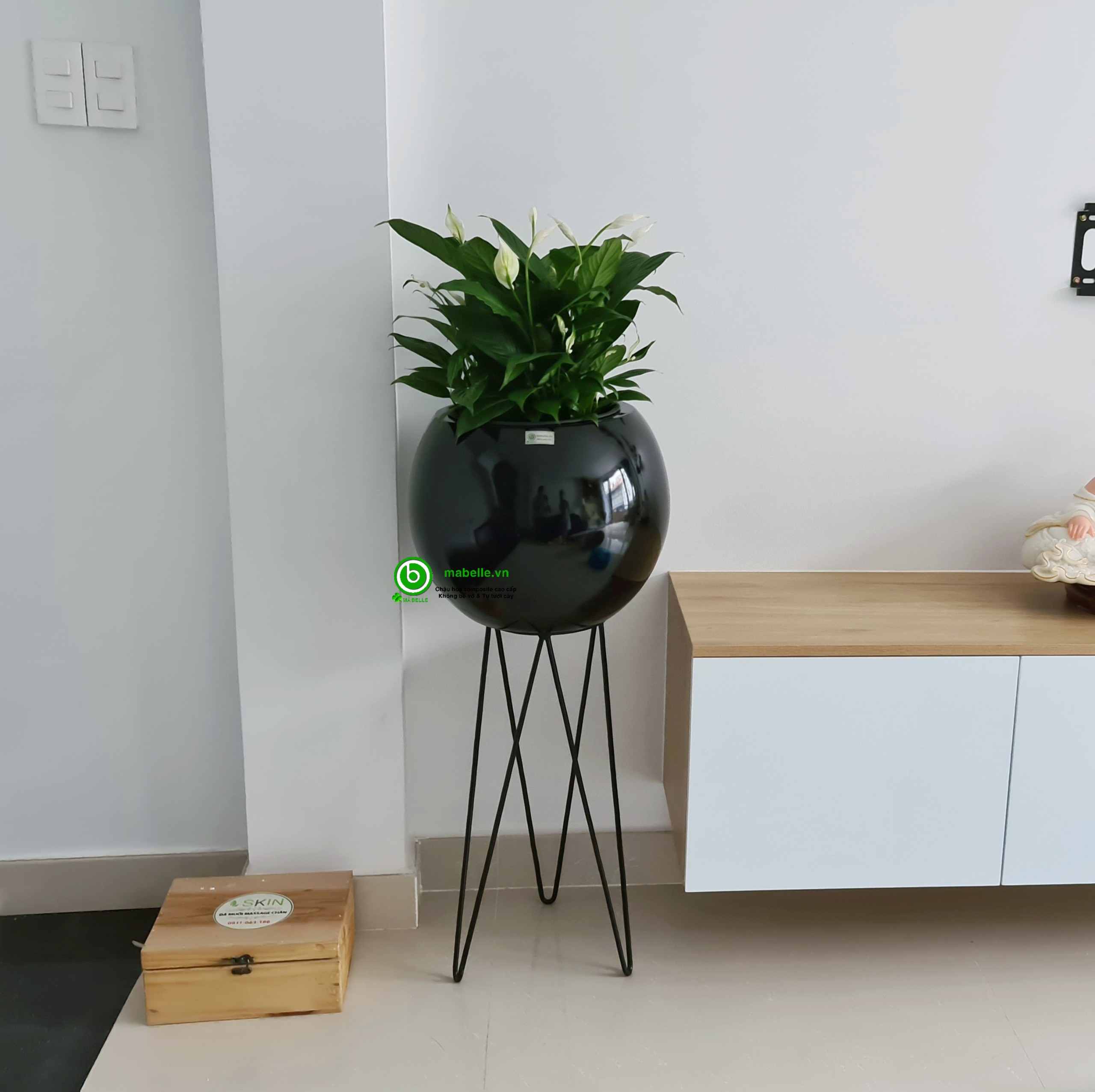 [HCM]Đôn kê chậu cây sắt 3 chân C70cm