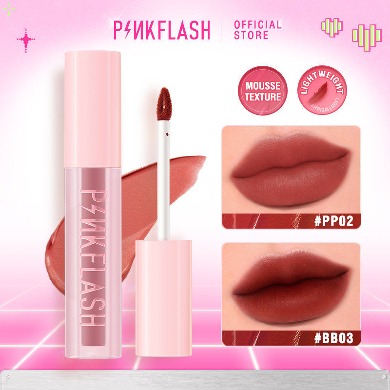 Pinkflash son môi màu nhung lì sắc tố cao đa năng dễ sử dụng