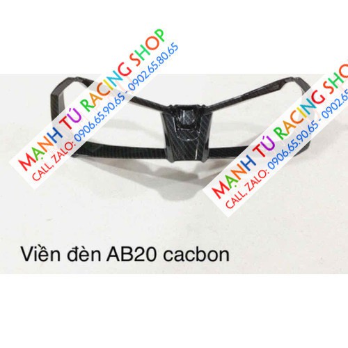 Ốp viền đèn trước ab 2020 cacbon cao cấp - bdk43