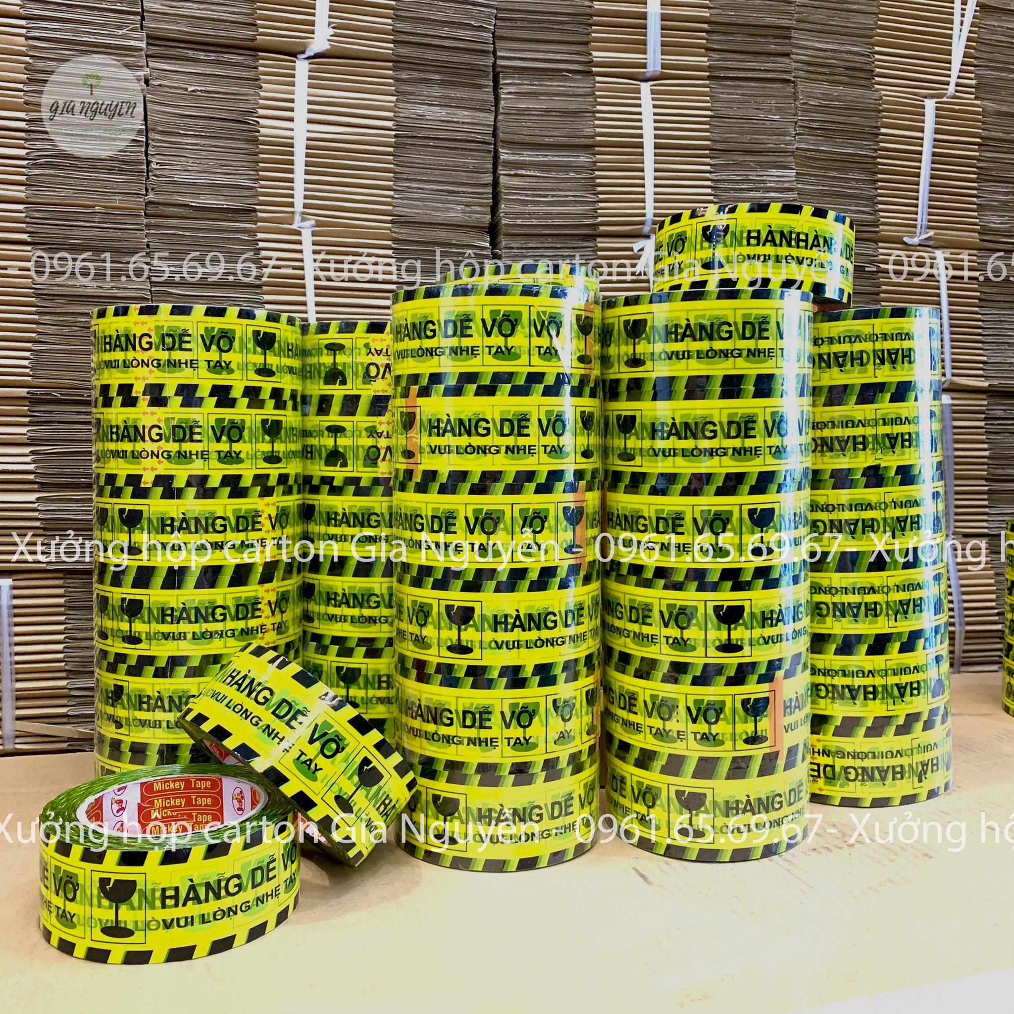 Băng dính hàng dễ vỡ, xin nhẹ tay - Băng keo cho hàng dễ vỡ khi vận chuyển