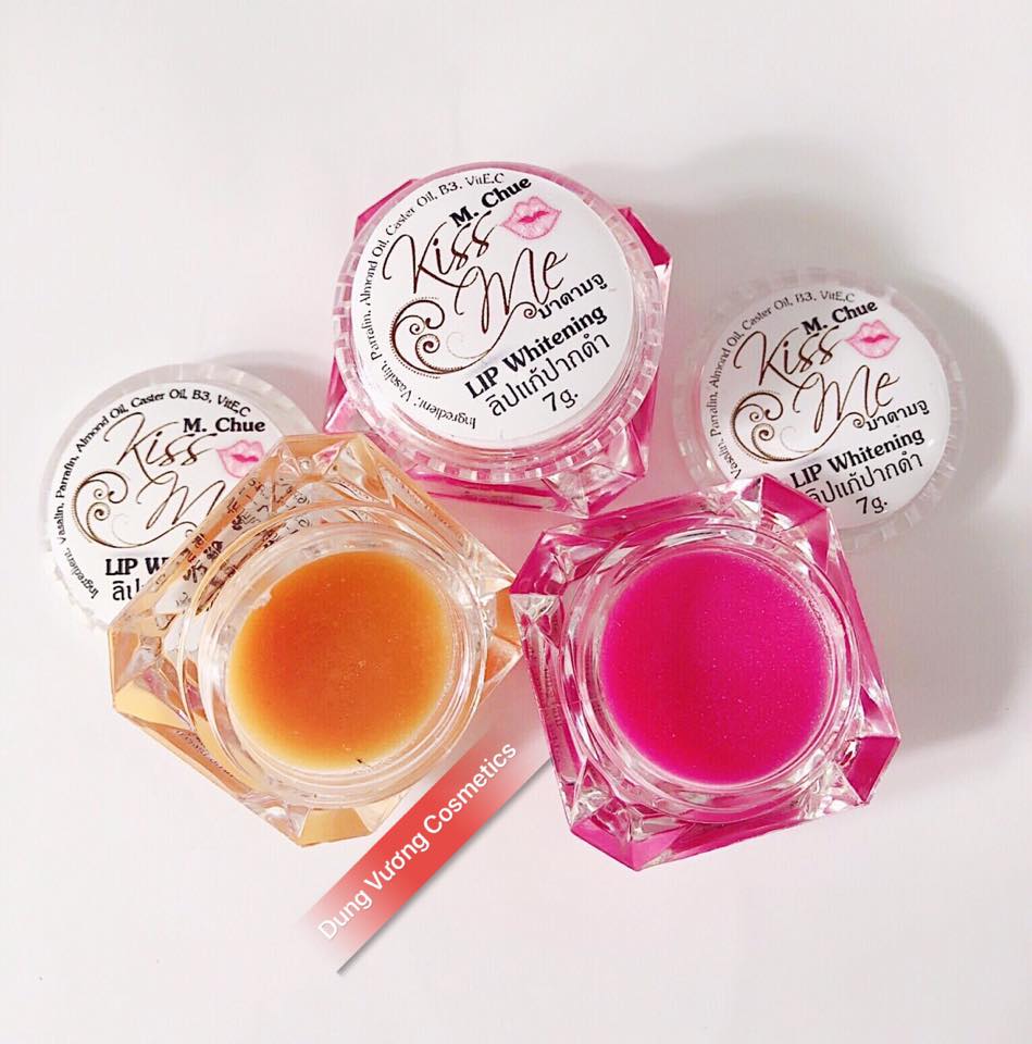 Son dưỡng tri thâm môi m.chue kiss me lip whitening thái lan.