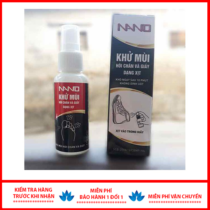 Xịt Khử Mùi- Xịt Khử Mùi Hôi Chân Nano Bạc- Mùi Hương Quế Dễ Chịu- Dứt Điểm Mùi Hôi Chân Của Bạn