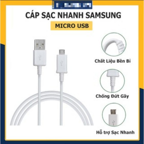 Cáp sạc nhanh Micro-USB dài 0.8m cho Oppo, Samsung, Vivo, Huawei bảo hành 1 năm