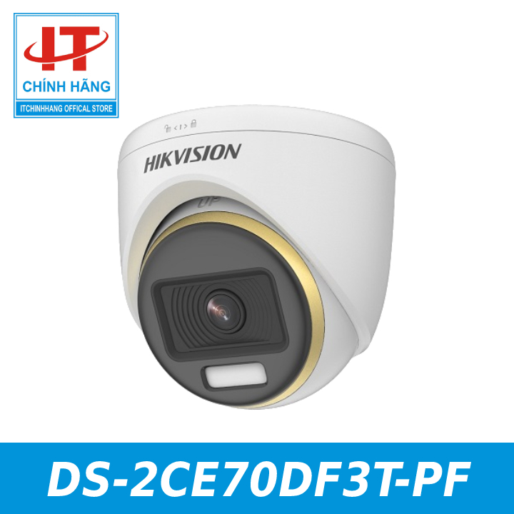 Camera hdtvi dome 2.0 megapixel hikvision ds-2ce70df3t-pf - hàng chính hãng