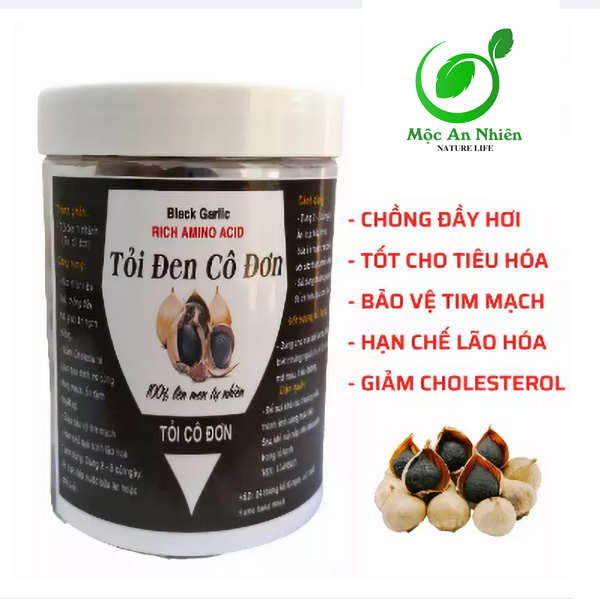 Tỏi đen cô đơn, loại tỏi đen 1 nhánh được lên men tự nhiên 100% rất tốt cho tiêu hóa - cực thơm ngon - hộp 230gr