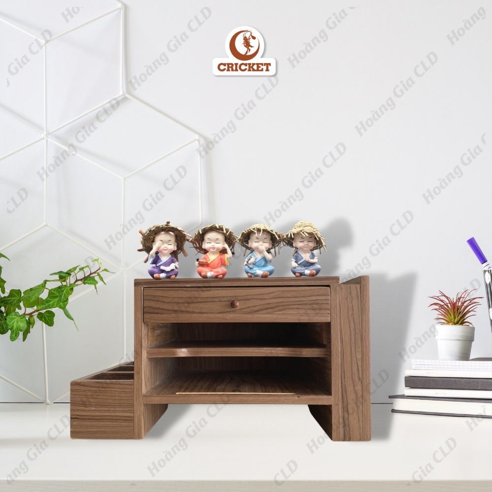 Kệ gỗ mini để bàn đa năng, Kệ gỗ trang trí bàn làm việc