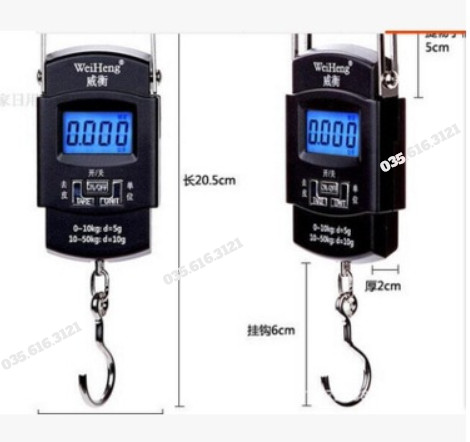 Cân điện tử cầm tay mini phụ kiện câu cá