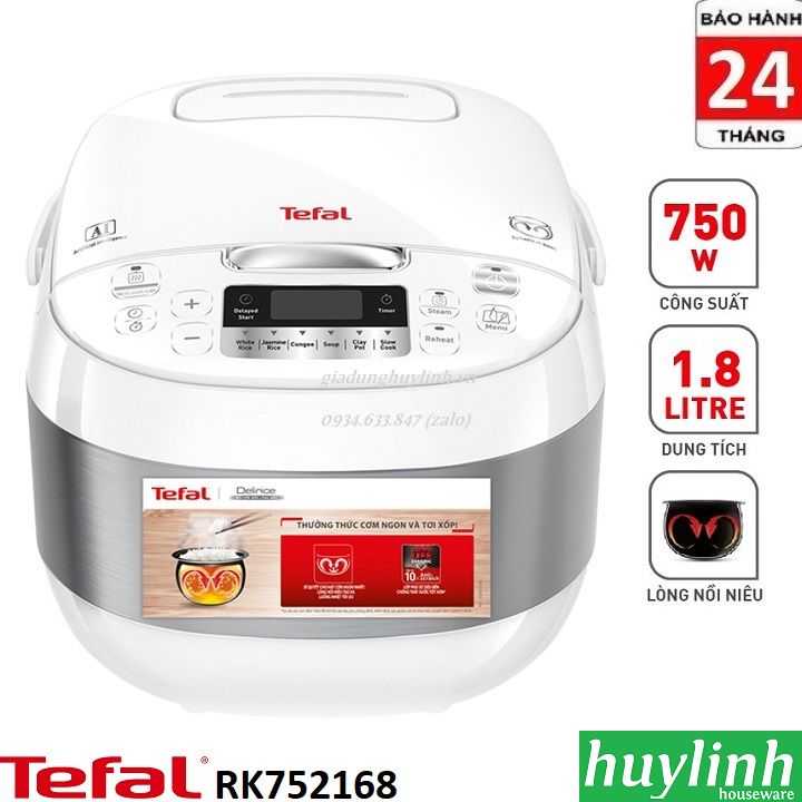Nồi cơm điện tử tefal rk752168 - 1.8 lít - bh 2 năm