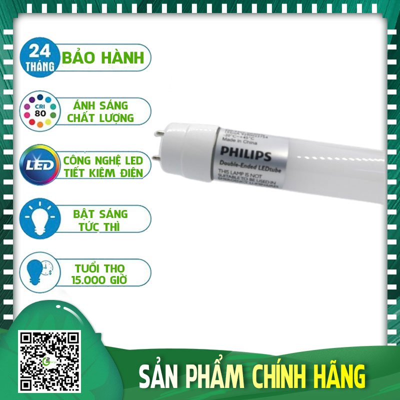 [HCM]COMBO 20 bóng đèn Tuýp Philips Ledtube DE 1200mm 18W 1800lm 65K/40K T8 G13