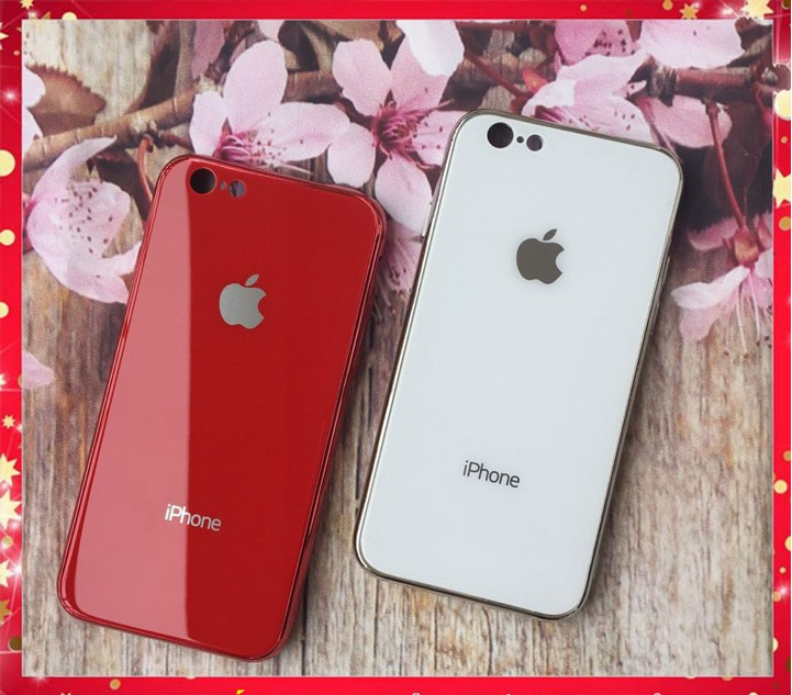 Ốp Lưng Kính Viền Silicon Cho iPhone 6, iPhone 6s, Ốp Lưng iPhone 6, 6s Kính Cường Lực Siêu Đẹp