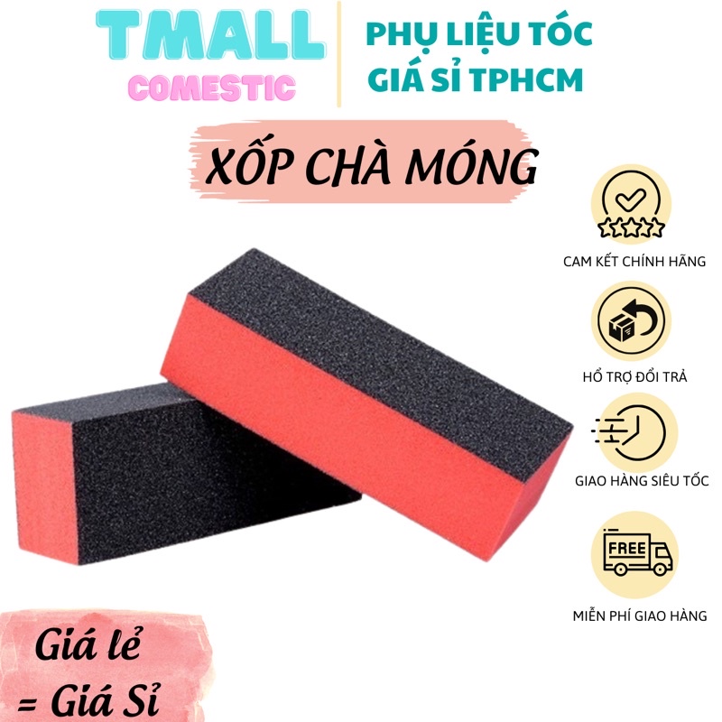 Cục xốp cam chà móng dũa móng-cục chà nhám -chà mịn -trà móng bông đủ loại