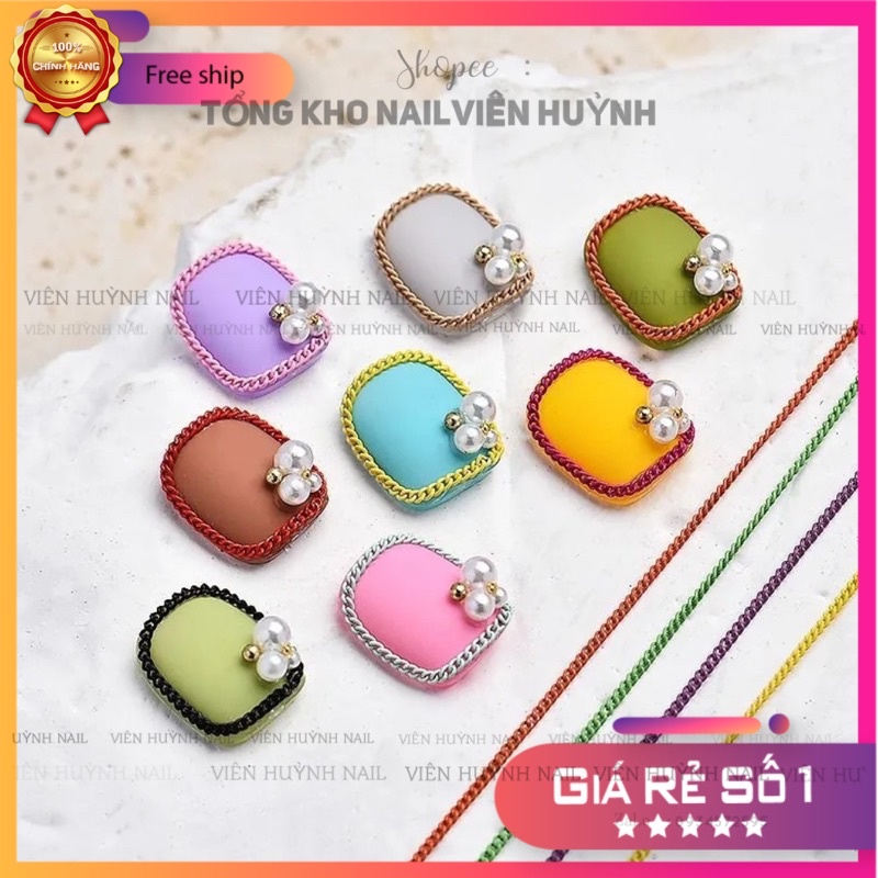 Dây xích nail dây kim loại gắn móng