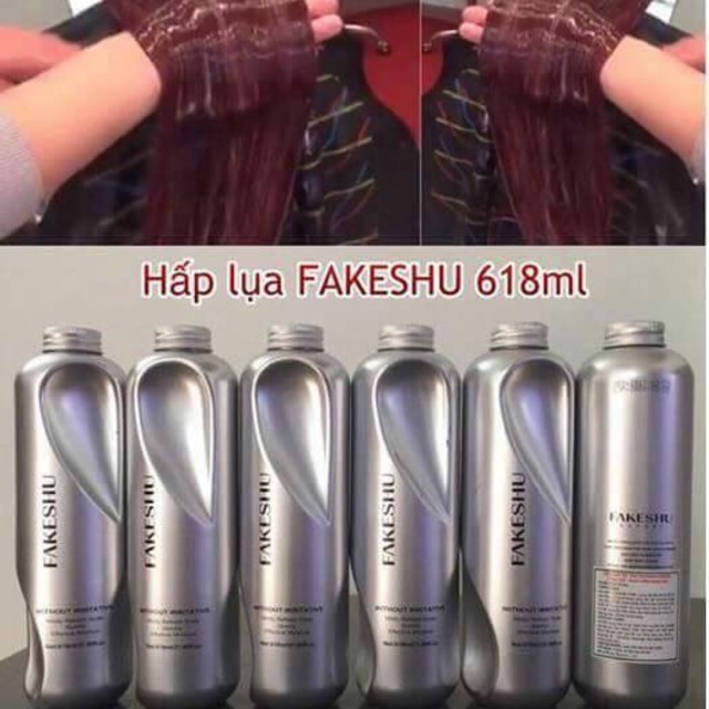 Dầu hấp lụa tơ tằm siêu mềm mượt Fakeshu 618ml dầu hấp lụa tơ tằm Ủ lua bạc