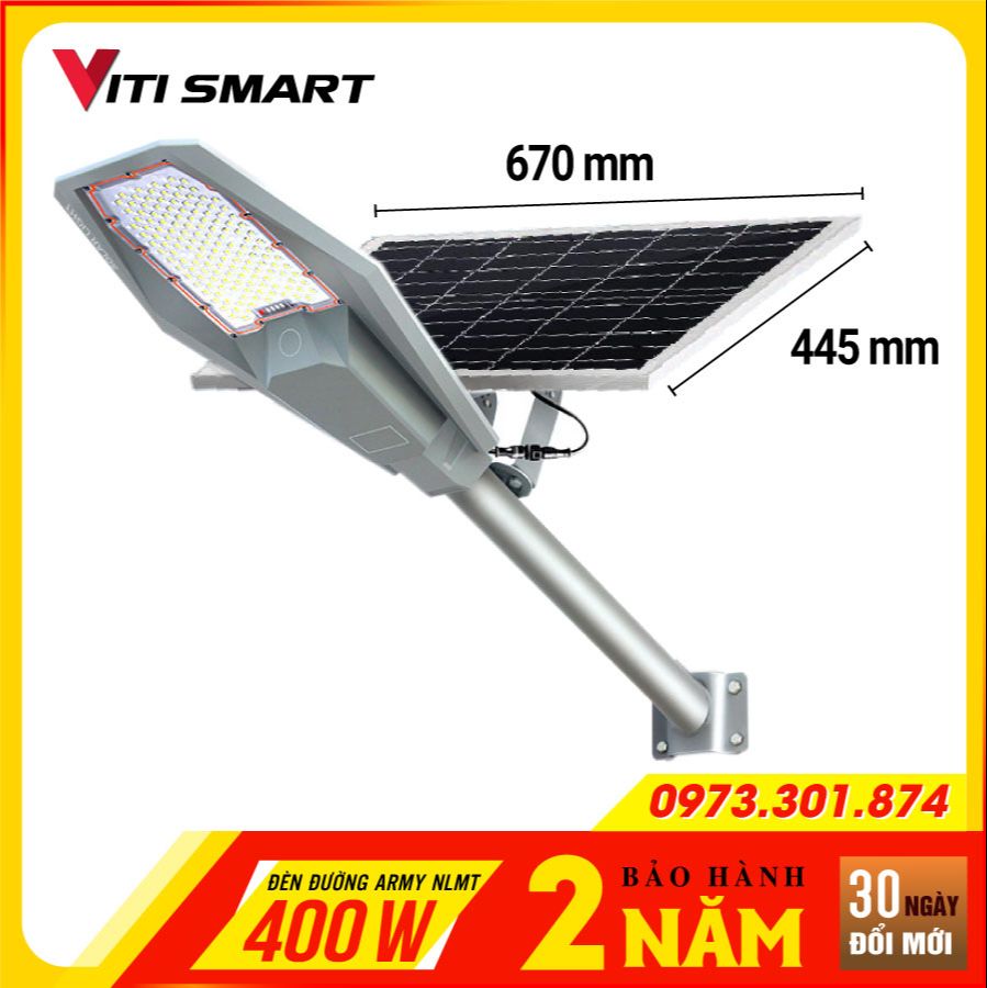 Đèn năng lượng mặt trời đường phố army công suất 400w viti smart