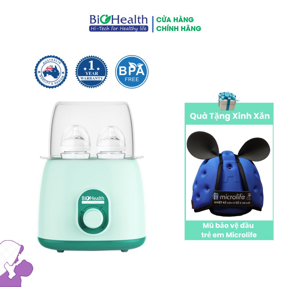 Máy hâm sữa biohealth bh9210 ba chức năng hâm sữa, hâm thức ăn, tiệt trùng, chứa được 2 bình sữa