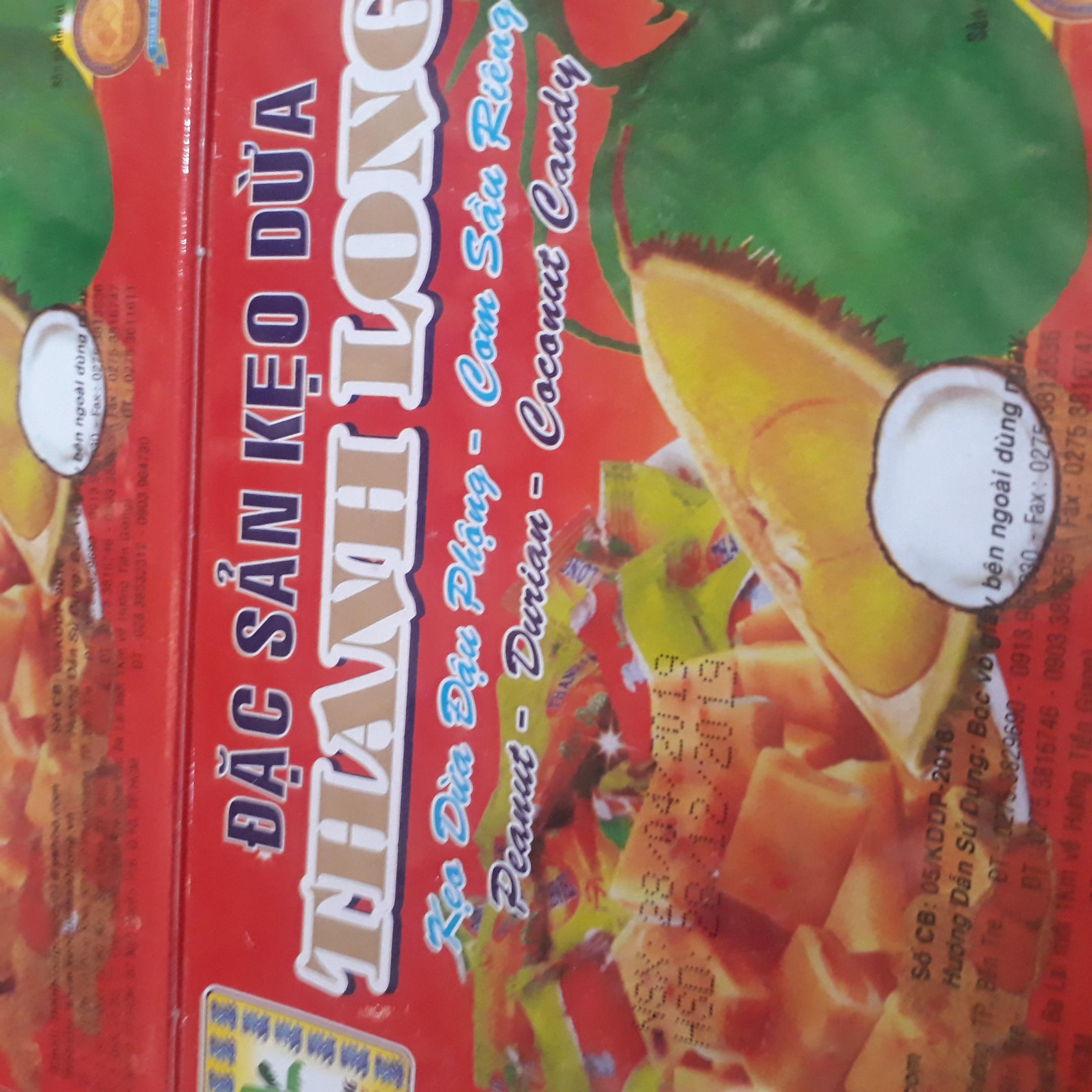 Kẹo dừa bến tre sầu riêng đậu phộng