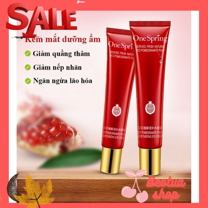 Tuýp kem dưỡng xóa thâm quầng mắt lựu đỏ one spring cải thiện nếp nhăng 20g kem xóa nhăn và thâm quầng mắt lựu đỏ one spring 20g kem xóa thâm quầng, xóa nhăn vùng da mắt chiết xuất lựu đỏ tinh khiết