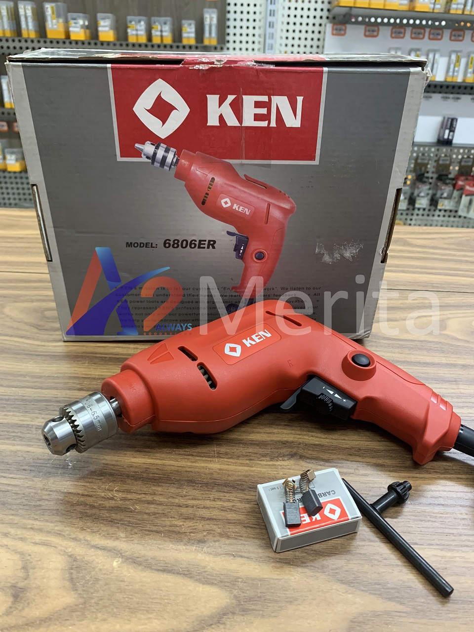 13mm máy khoan sắt 320w ken 6806er