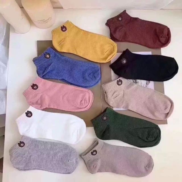 Túi 10 đôi tất gấu đủ màu
