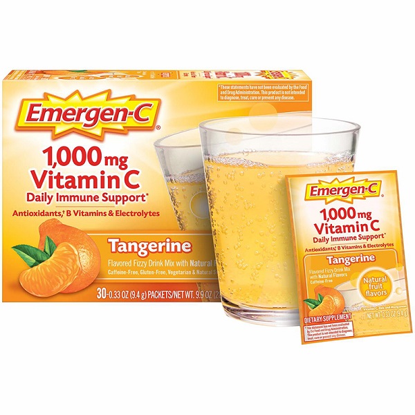 Bột hòa tan vitamin c tổng hợp emergen-c vitamin c 1000mg vị quýt - xách tay mỹ