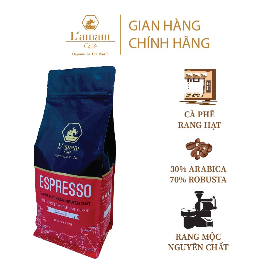 Cà phê hạt rang L’amant Espresso số 04 - L’amant No.04 Espresso Roasted Coffee