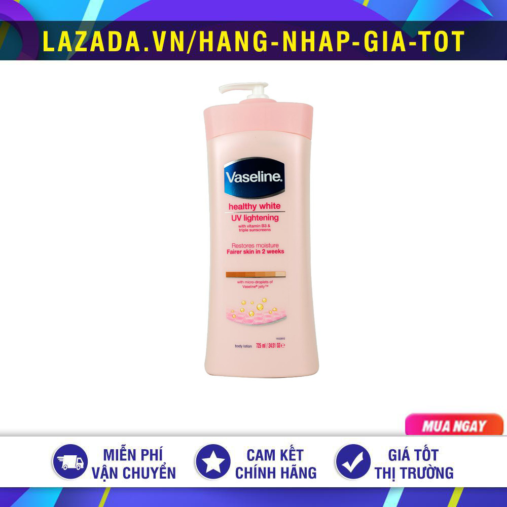 Chai Sữa Dưỡng Thể Trắng Da Vaseline Healthy White 725ml Mỹ