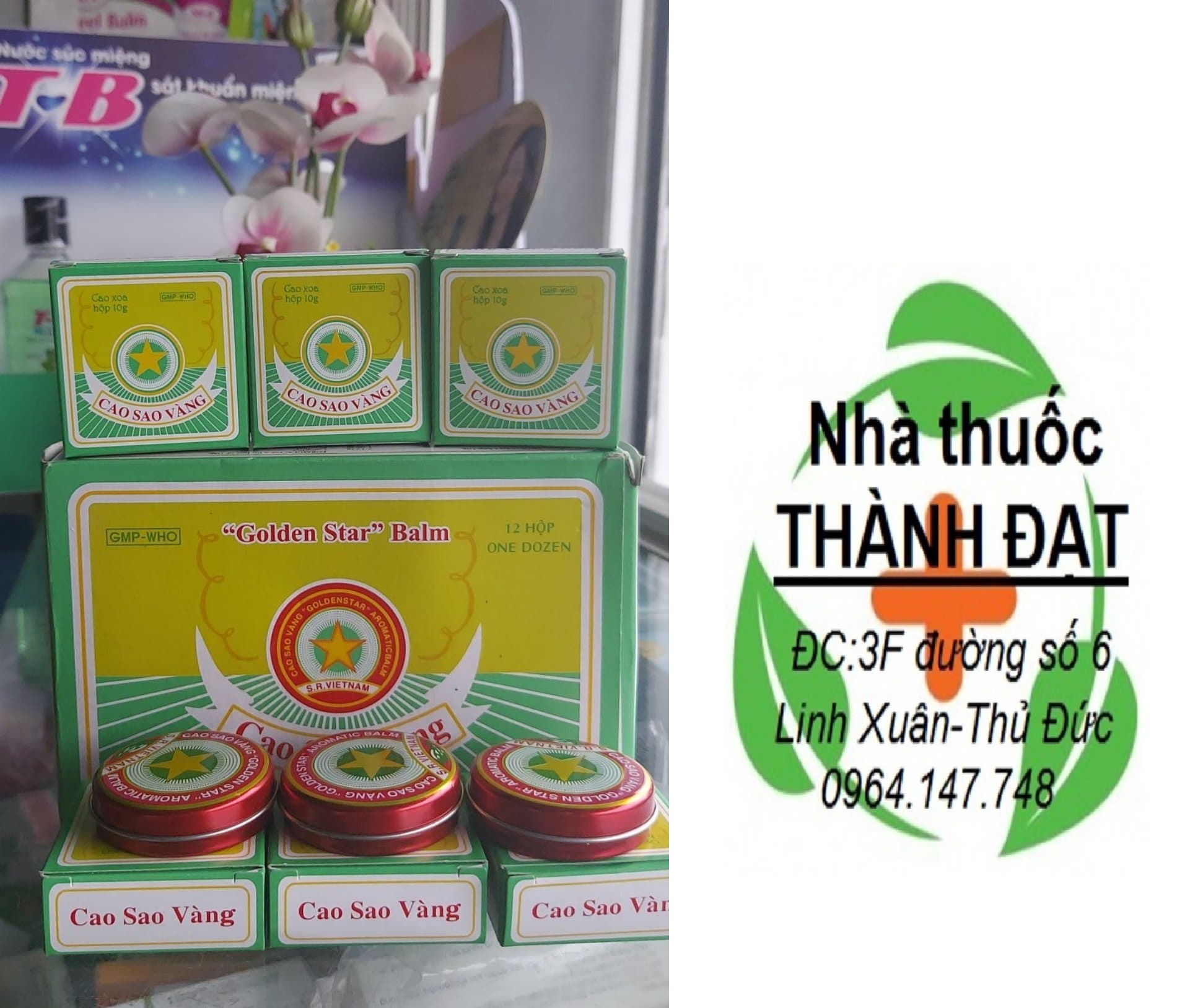 (hộp 10 gr) cù là cao sao vàng golden star aromatic balm