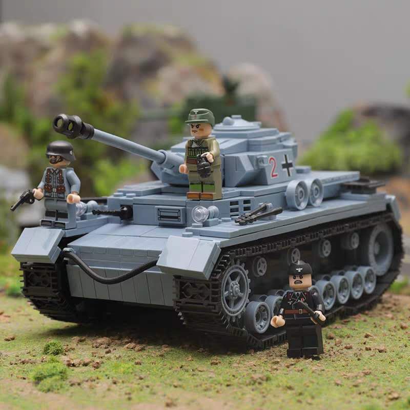 Lắp Ghép Mô Hình Xe Tank Siêu Tank Panzer Iv Phát Xít Đức Hùng Mạnh Ww2 Quan Guan 100069