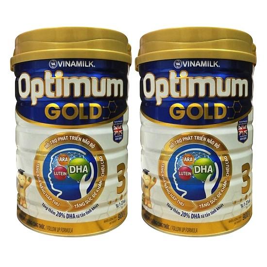 Combo 2 hộp sữa bột dielac optimum gold step 3 900g
