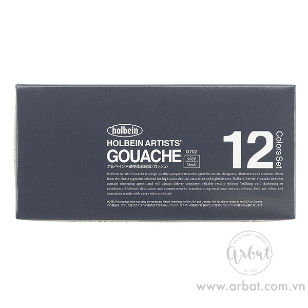 Màu vẽ holbein artist gouache set 5ml