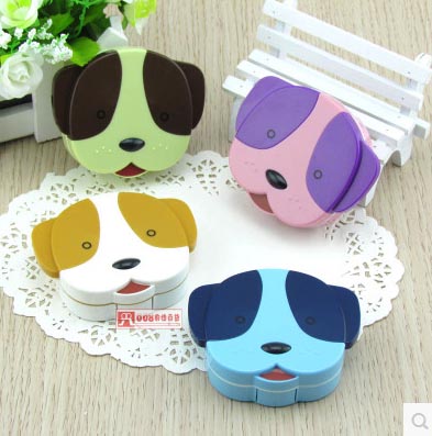Khay gương đựng lens cún yêu, inbox để chọn màu
