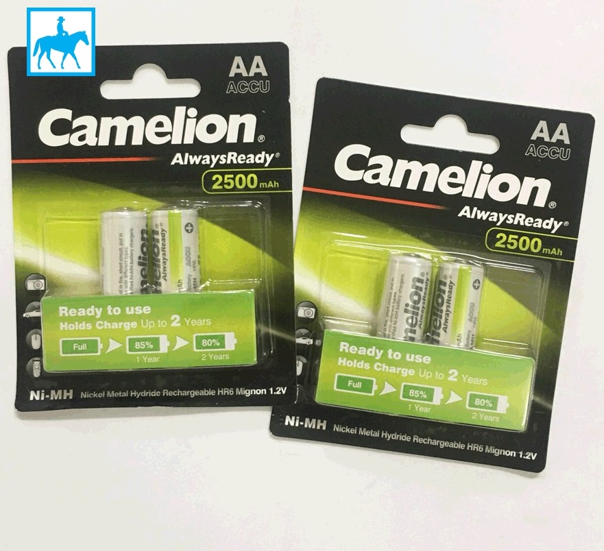 4 viên pin sạc AA accu 2700mah NI-MH rechargeable battery 1.2v Camelion