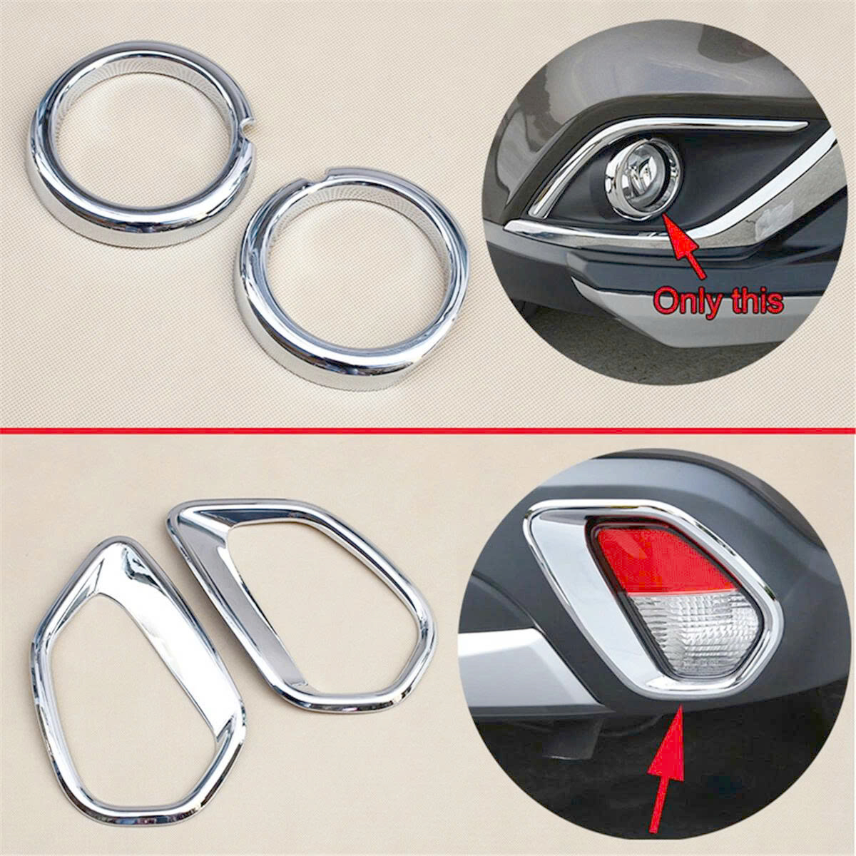 Ốp Viền Đèn Gầm Outlander 2016 2017 2018 2019 2020 2021 - Ốp Trang Trí Đèn Gầm Mitsubishi Outlander