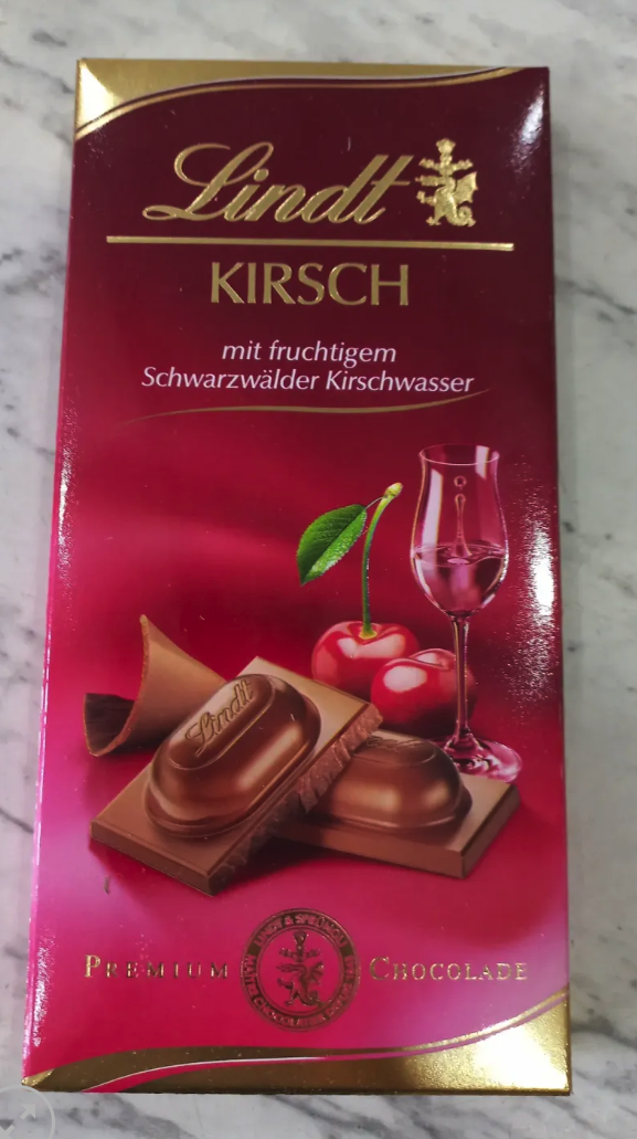 Socola Anh Đào Cao Cấp Thanh Kirsch Lindt 100g. Best before : 09/2026