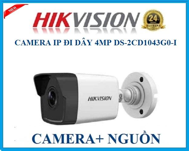 Camera ip ds-2cd1043g0-i trụ hồng ngoại 4mp chuẩn nén h.265+