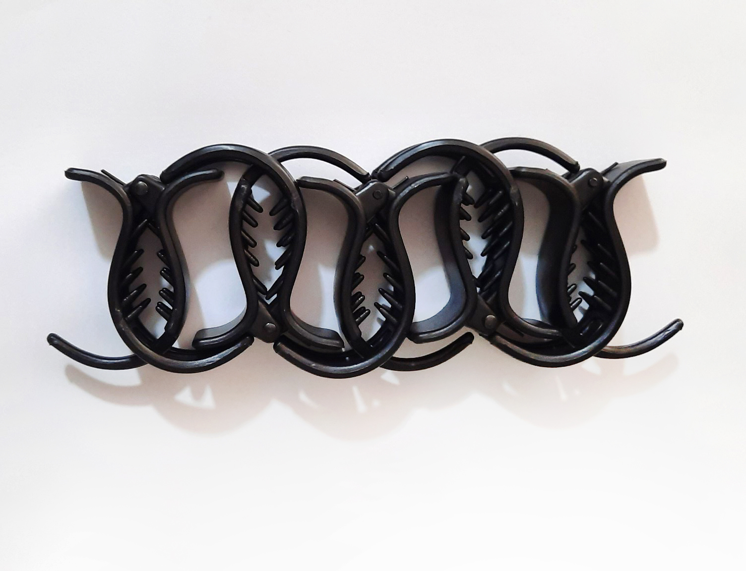 Combo 5 kẹp tóc càng cua 3 răng MÀU ĐEN nhám