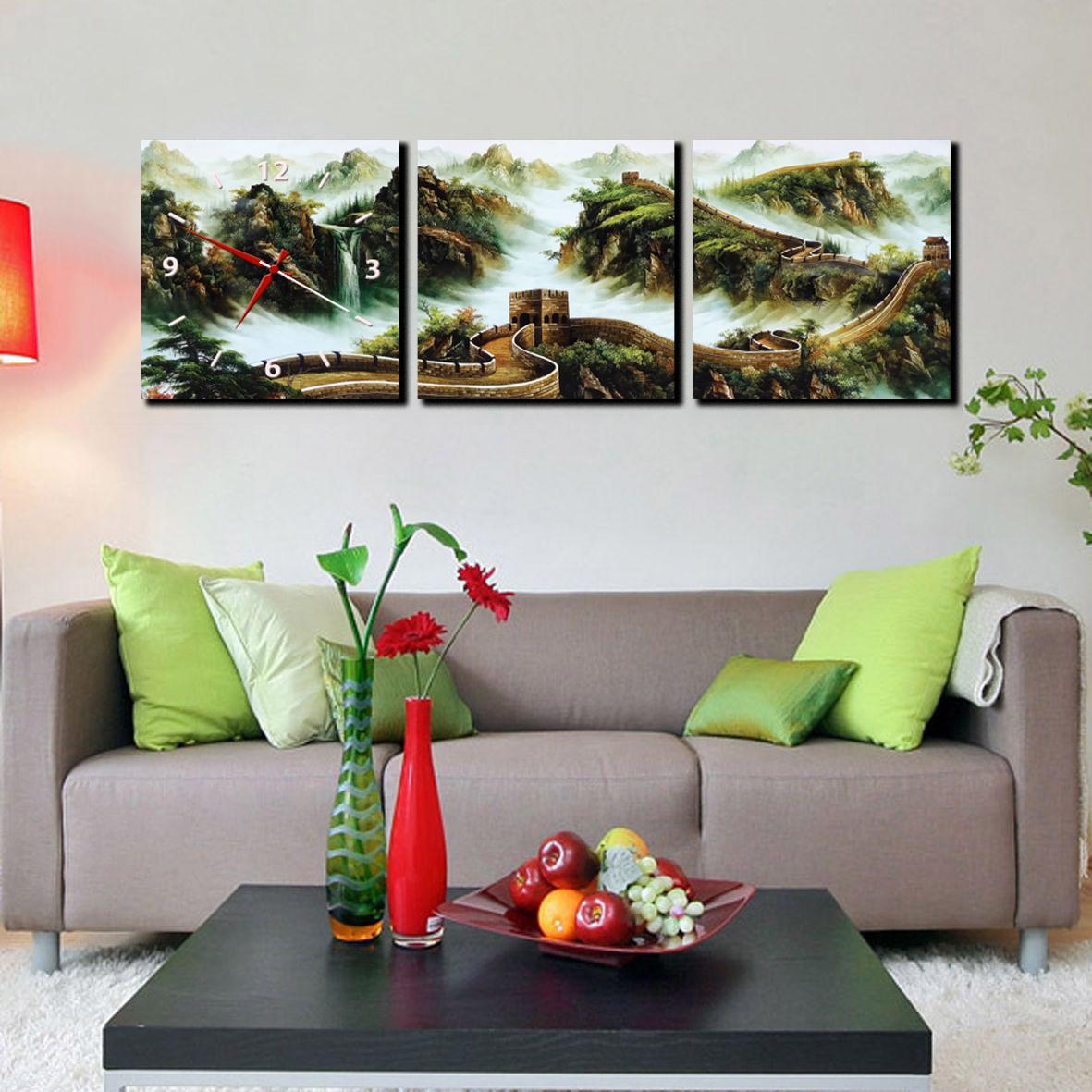 Tranh đồng hồ kim trôi vạn lý trường thành FJ0078-DH