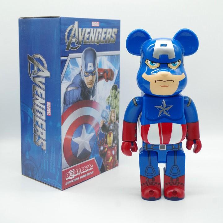 Mô hình Bearbrick Captain America Marvel 400% - Medicom Toy