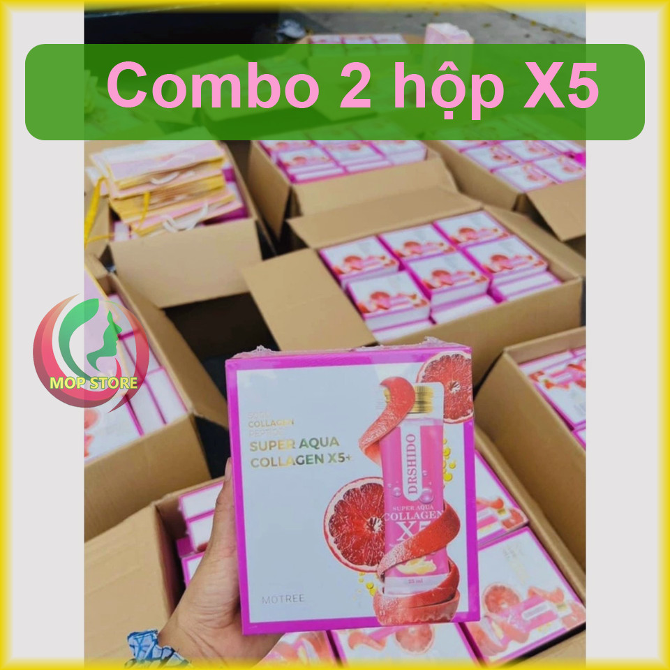 Combo 2 hộp collagen yến sào nhật bản - collagen x5 super aqua drshido