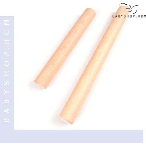 Cây cán lăn bột làm bánh bằng gỗ trơn tiện dụng, dụng cụ làm bánh