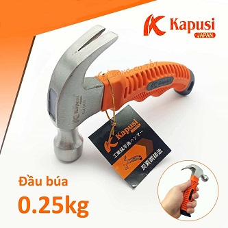 Búa lùn nguyên khối Kapusi JAPAN - 250g, búa nhổ đinh liền khối đa năng, nhỏ gọn tiện lợi Nhập khẩu
