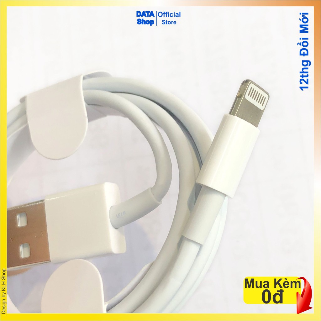 Dây Cáp Sạc Iphone Ipad Tiêu Chuẩn Apple Dùng Cho Ip 5 6 7 8 X Xsmax 11 12 Ipad, Vào Điện Nhanh, Không Kén Máy Data Shop