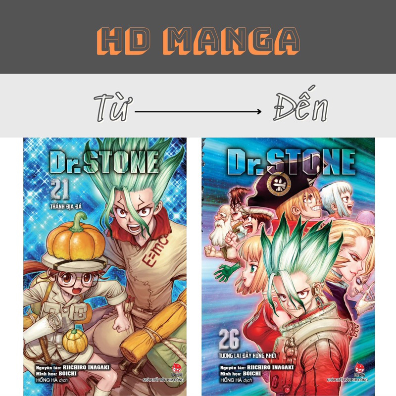 Truyện tranh - dr.stone - lẻ tập 21 22 23 24 25 26 - nxb kim đồng