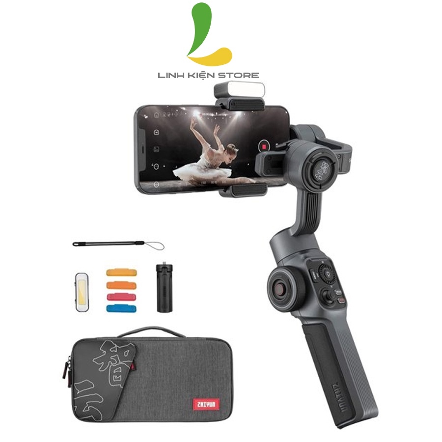 ❒▪ Gimbal Zhiyun Smooth 5 - tay cầm chống rung cho điện thoại chống rung 3 trục 25 tiếng sử dụng / Gậy Tripod 3120