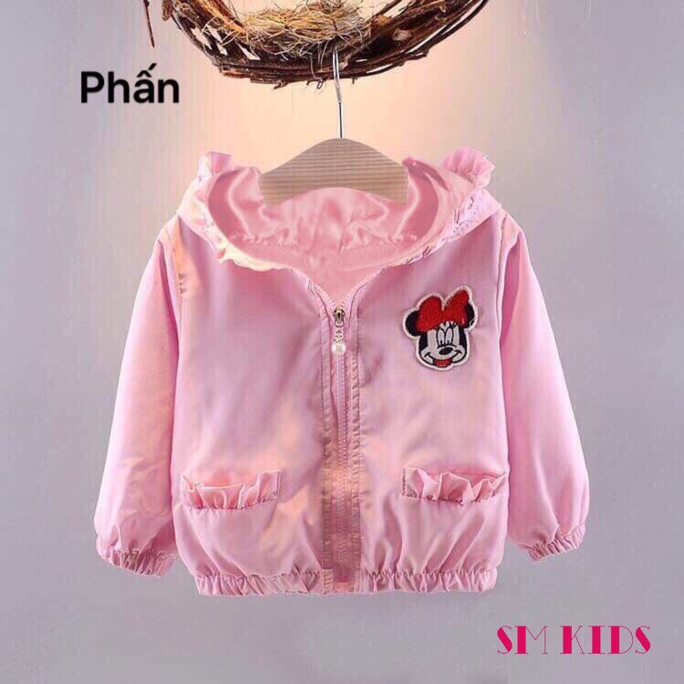 Áo khoác bé gái Mickey nhúng bèo xinh xắn 8-43Kg - 4 màu