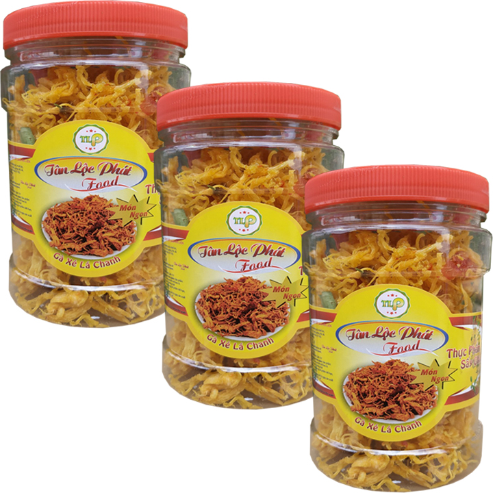 Combo 3 Hũ Khô Gà Lá Chanh Đặc Biệt TLP - Mỗi Hũ 100G