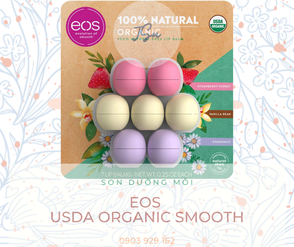 Son dưỡng môi hữu cơ eos usda organic smooth