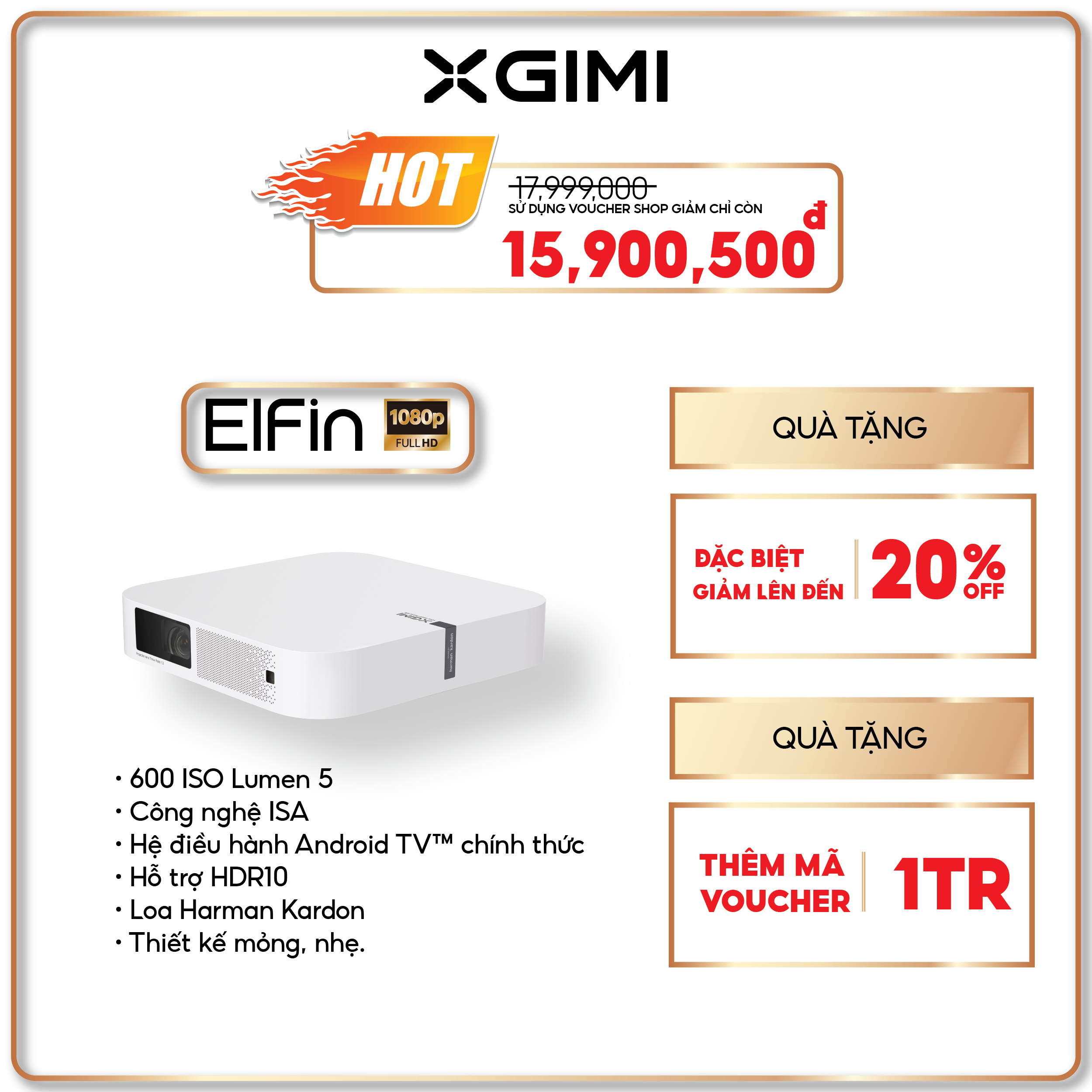 Máy chiếu thông minh xgimi elfin/ z6x- bản quốc tế